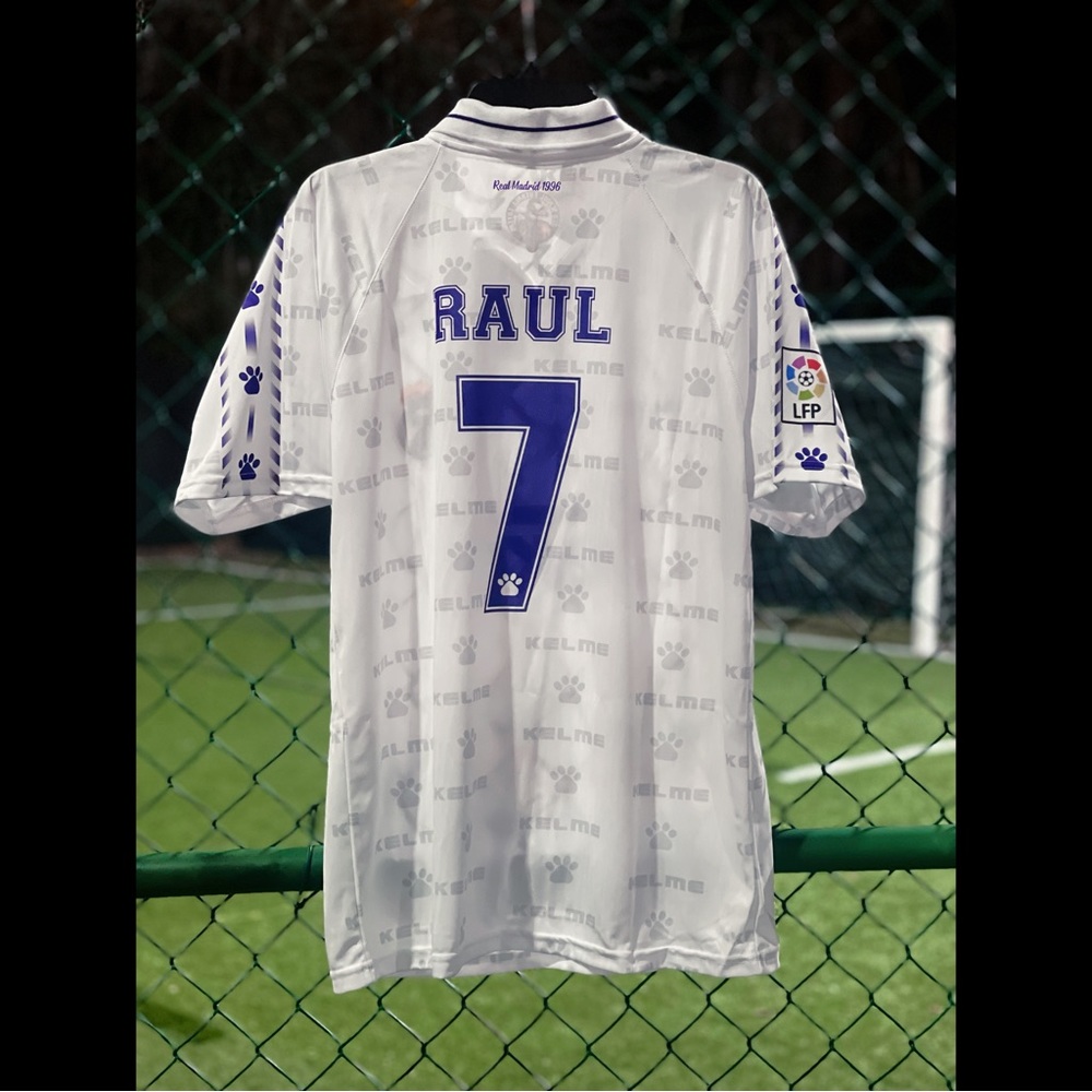 Raul #7 Real Madrid 96-97 Kelme Home Soccer Jersey